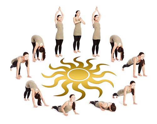 Position de yoga salutation au soleil - Yogimag