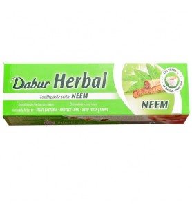Dentifrice ayurvedique antibactérien Dabur Herbal Neem 100ml 100% naturel, vegan et végétalien - Yogimag