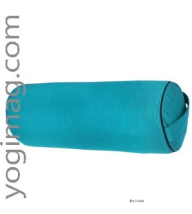 Lot Bolster Yoga Pro Cylindrique Epeautre turquoise - Yogimag