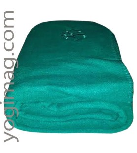 Lot Couverture Méditation Yoga chaude polaire turquoise - Yogimag