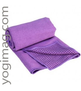 Lot serviette de yoga pro violette - Yogimag