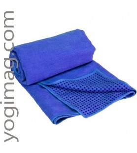 Lot serviette de yoga pro bleue - Yogimag
