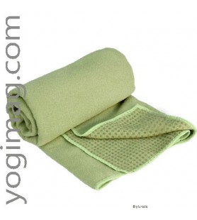Lot serviette yoga pour tapis olive Yogimag