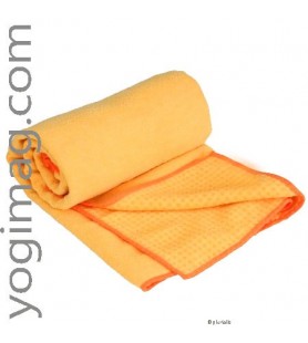 Lot serviette yoga pour tapis safran Yogimag