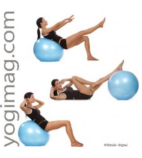 Ballon de gym yoga - exercices pour les abdominaux - Yogimag