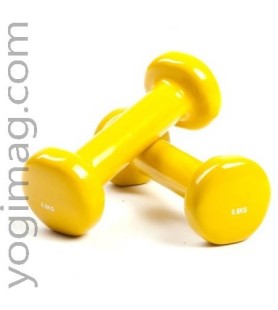 Haltères de musculation 0,5 kg jaune - Yogimag