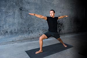 Posture du guerrier routine de yoga